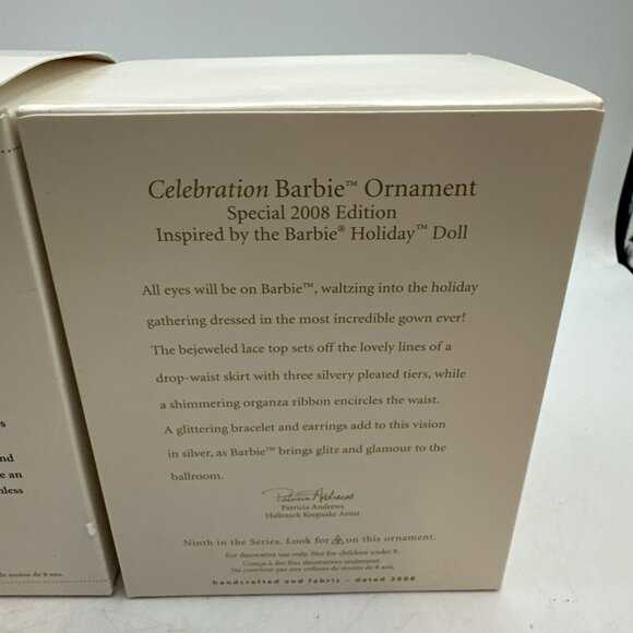 Hallmark Keepsake Celebration Barbie Collectors Series Ornament 1995 2006 2008 - Picture 5 of 15